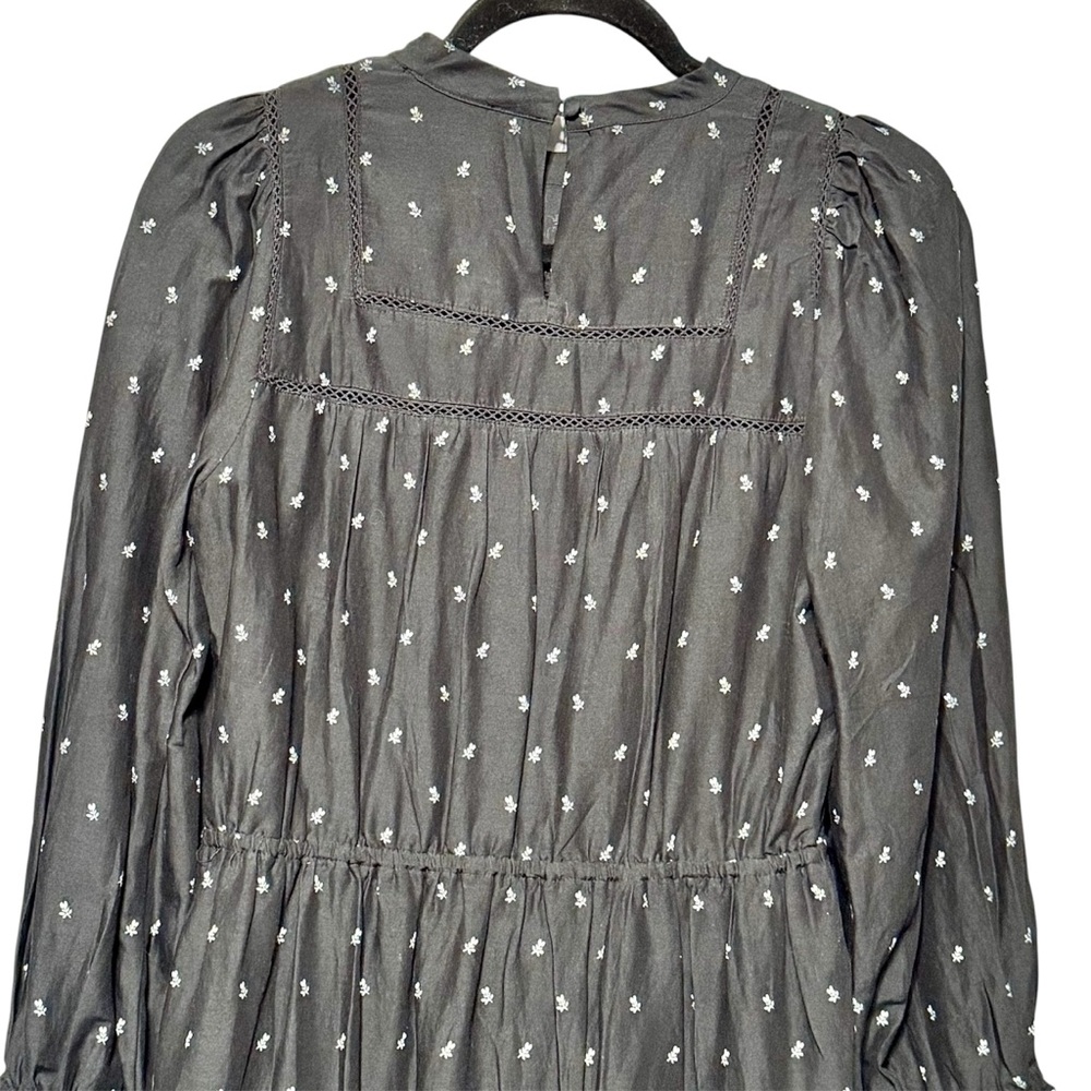 Madewell Mockneck Mini Ditsy Floral Long Sleeve Dress in Welsh Blossoms - Picture 9 of 13